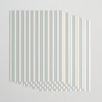 Classic Double Stripe Pattern in Cream and Light Blue-Gray Wrapping Paper Gallery Image 3