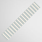 Classic Double Stripe Pattern in Cream and Light Blue-Gray Table Runner Gallery Image 3