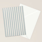 Classic Double Stripe Pattern in Cream and Light Blue-Gray Stationery Card Gallery Image 2
