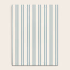 Classic Double Stripe Pattern in Cream and Light Blue-Gray Notebook Gallery Image 4
