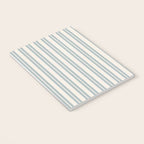 Classic Double Stripe Pattern in Cream and Light Blue-Gray Notebook Gallery Image 3