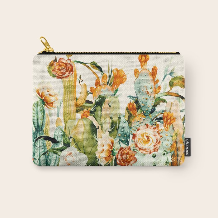 Succulent flowered cactus Carry All Pouch Gallery Image 1
