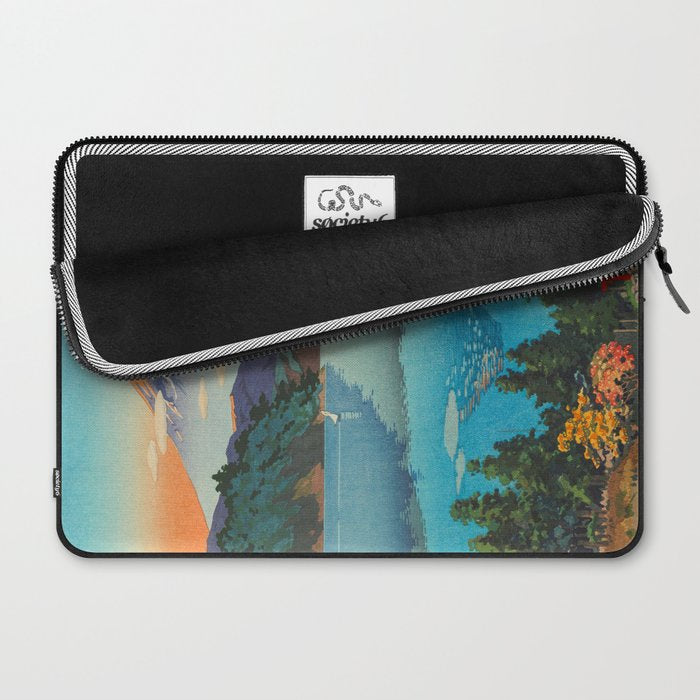Tsuchiya Koitsu Vintage Japanese Woodblock Print Fall Autumn Mount Fuji Laptop Sleeve Gallery Image 2
