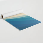 Abstract colorful landscape with wavy sea and sun Yoga Mat Gallery Image 2