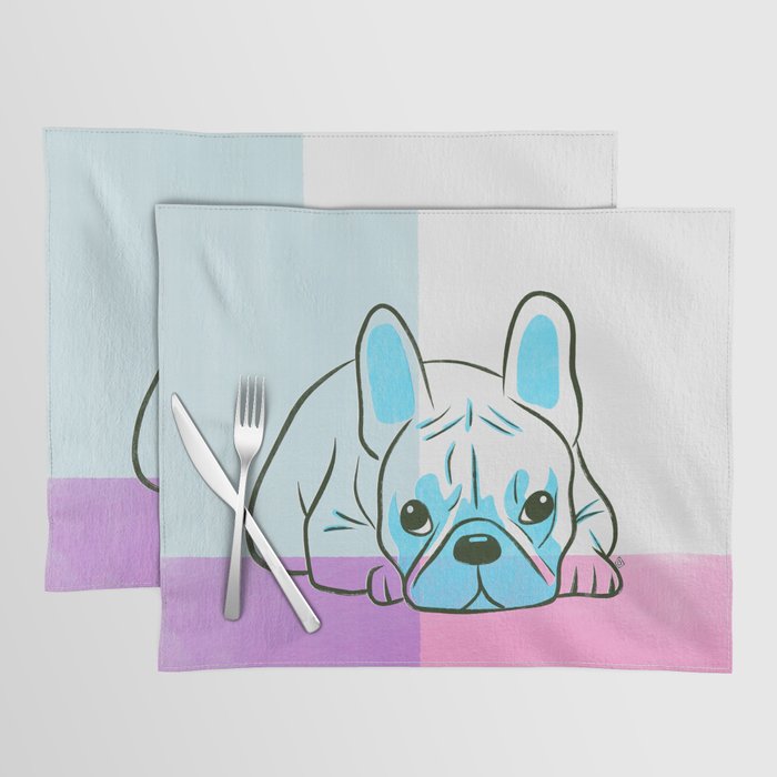Adorable French Bulldog Puppy Artwork Placemat Gallery Image 1