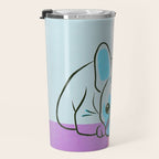 Adorable French Bulldog Puppy Artwork Travel Mug Gallery Image 3