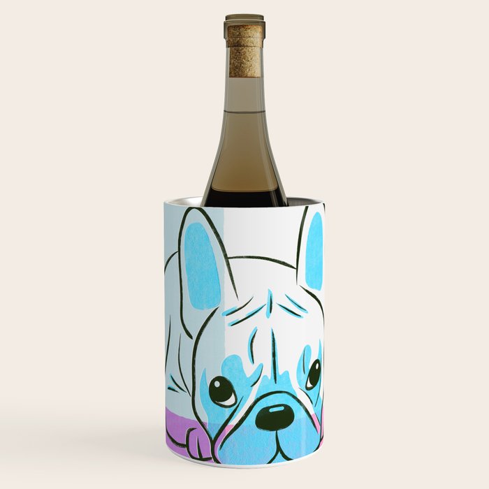 Adorable French Bulldog Puppy Artwork Wine Chiller Gallery Image 1