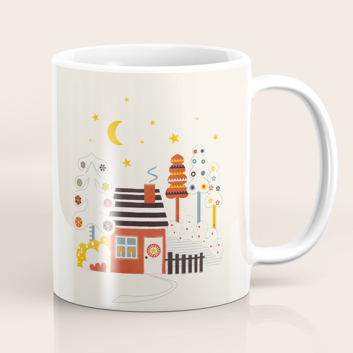 Christmas Winter Hut Illustration Coffee Mug Gallery Image 1