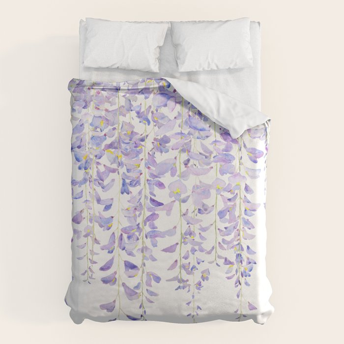 purple wisteria in bloom 2021 Duvet Cover Gallery Image 1