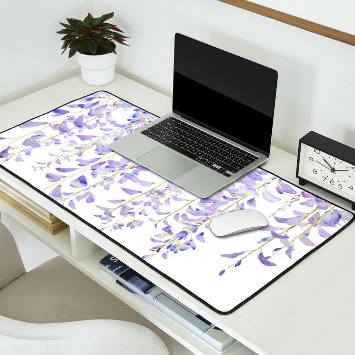 purple wisteria in bloom 2021 Desk Mat Gallery Image 2