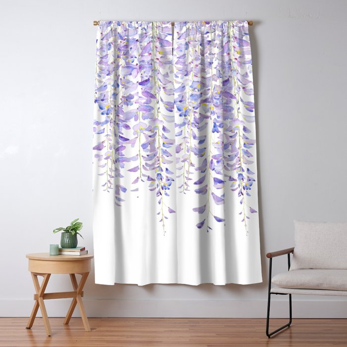purple wisteria in bloom 2021 Window Curtain Gallery Image 5