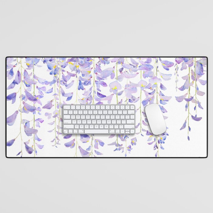 purple wisteria in bloom 2021 Desk Mat Gallery Image 1