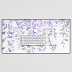 purple wisteria in bloom 2021 Desk Mat Gallery Image 1