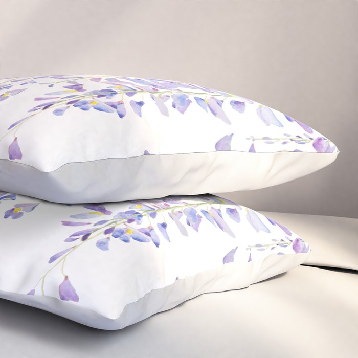 purple wisteria in bloom 2021 Pillow Sham Gallery Image 3