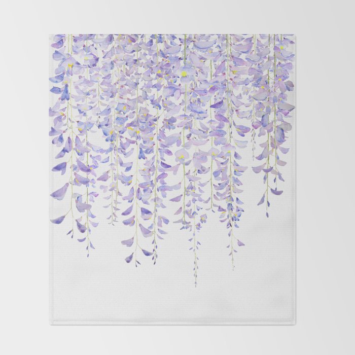 purple wisteria in bloom 2021 Throw Blanket Gallery Image 2