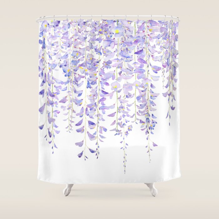 purple wisteria in bloom 2021 Shower Curtain Gallery Image 1