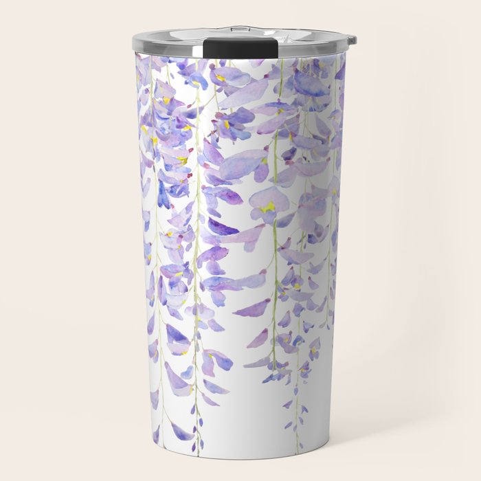 purple wisteria in bloom 2021 Travel Mug Gallery Image 1