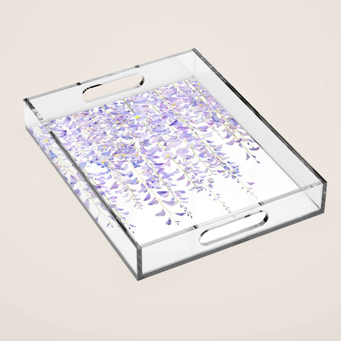 purple wisteria in bloom 2021 Acrylic Tray Gallery Image 1