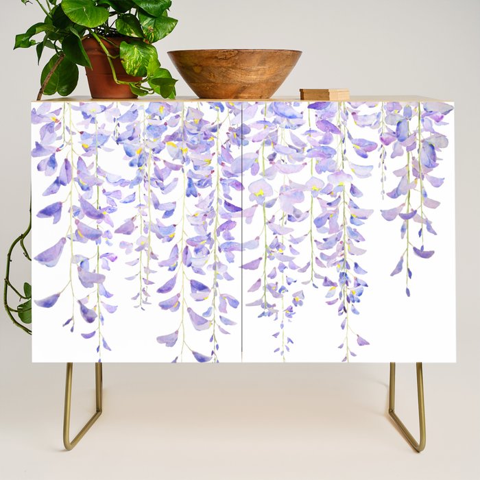 purple wisteria in bloom 2021 Credenza Gallery Image 1
