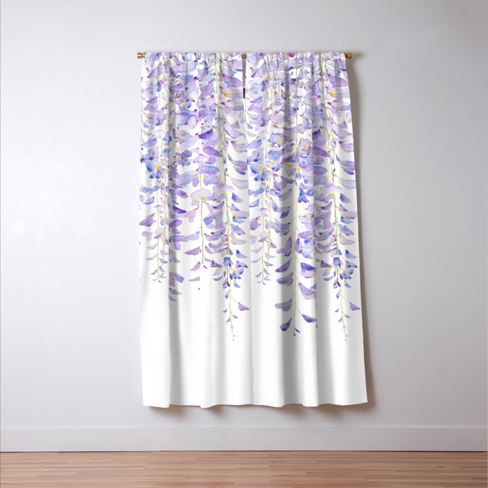 purple wisteria in bloom 2021 Window Curtain Gallery Image 3