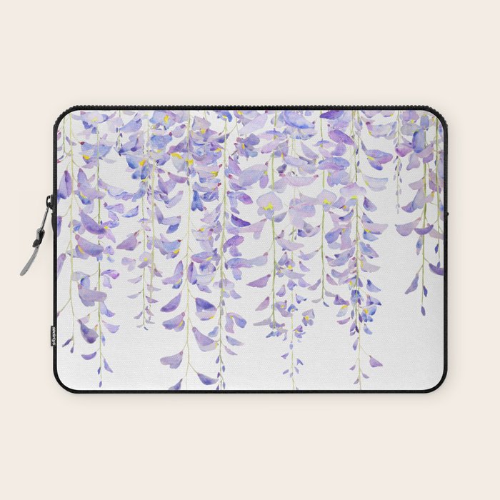 purple wisteria in bloom 2021 Laptop Sleeve Gallery Image 1