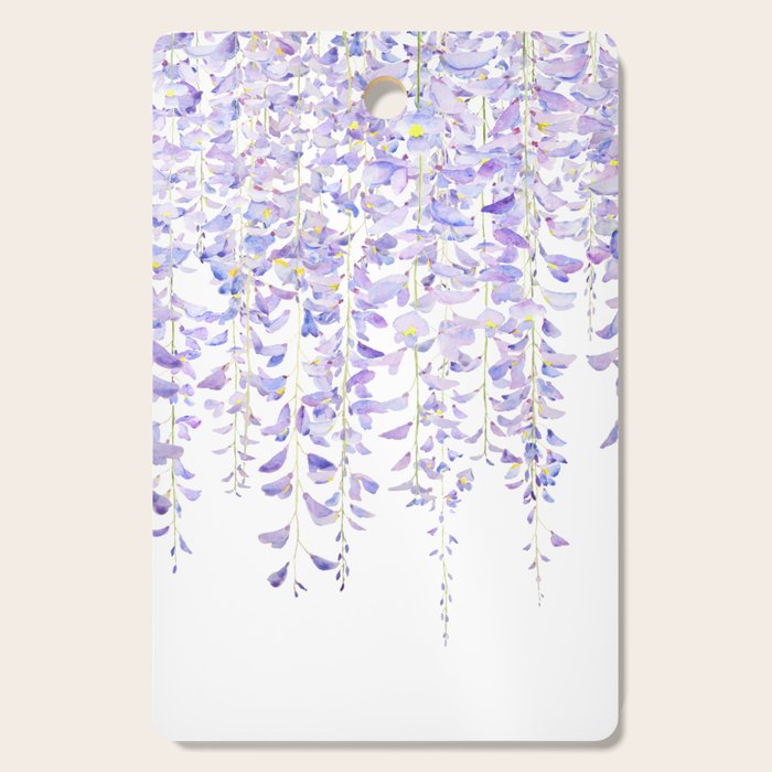 purple wisteria in bloom 2021 Cutting Board Gallery Image 1