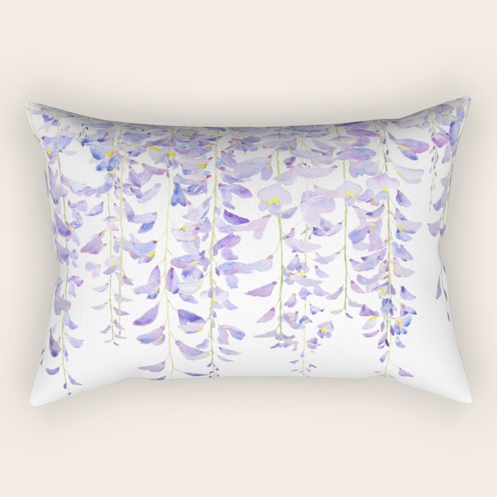 purple wisteria in bloom 2021 Rectangular Pillow Gallery Image 2