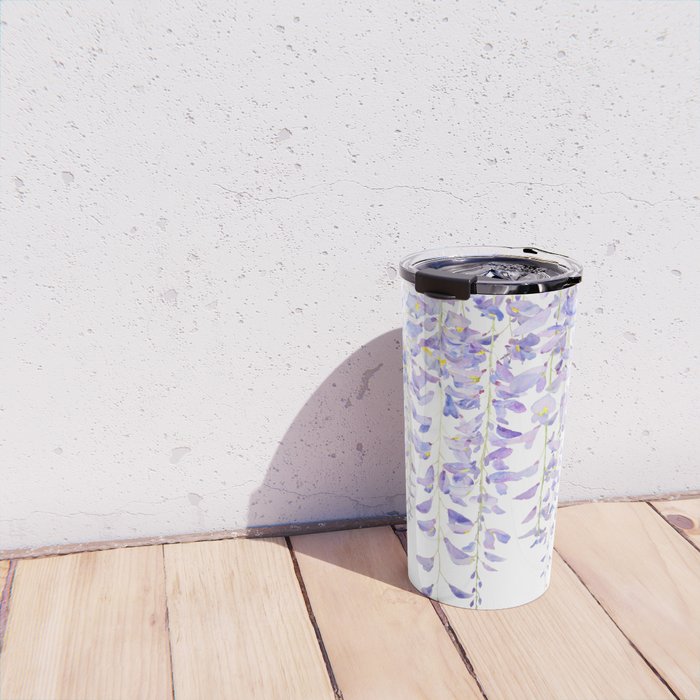 purple wisteria in bloom 2021 Travel Mug Gallery Image 4