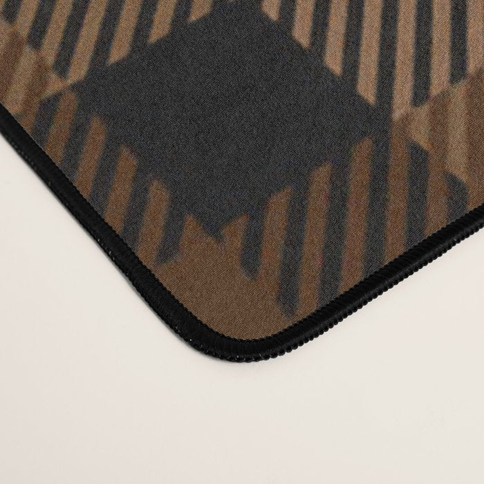 Black Brown Tartan Plaid Scottish Pattern Desk Mat Gallery Image 4
