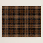Black Brown Tartan Plaid Scottish Pattern Jigsaw Puzzle Gallery Image 1