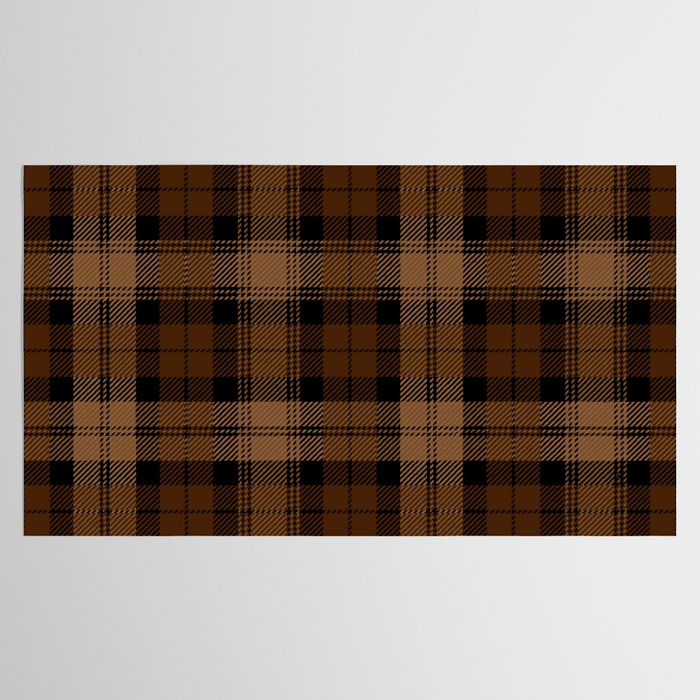 Black Brown Tartan Plaid Scottish Pattern Tablecloth Gallery Image 2