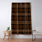 Black Brown Tartan Plaid Scottish Pattern Window Curtain Gallery Image 5