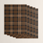 Black Brown Tartan Plaid Scottish Pattern Wrapping Paper Gallery Image 3