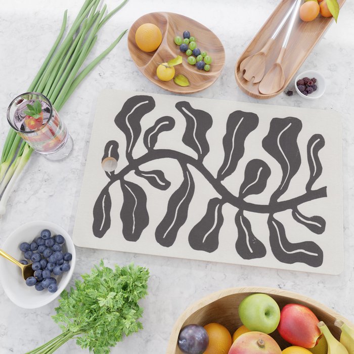 Wind-kissed Plant / Chalkboard Black Cutting Board Gallery Image 2