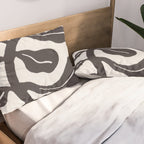 Wind-kissed Plant / Chalkboard Black Pillow Sham Gallery Image 2