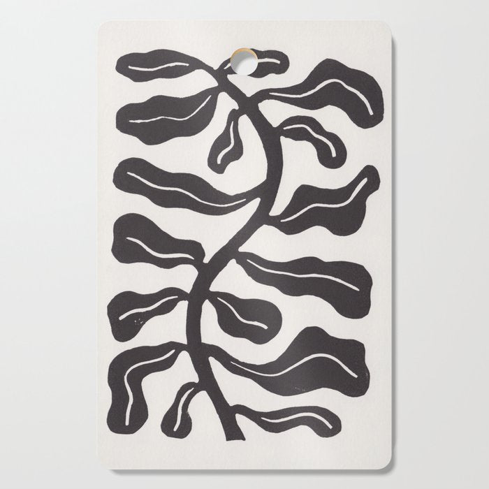 Wind-kissed Plant / Chalkboard Black Cutting Board Gallery Image 1
