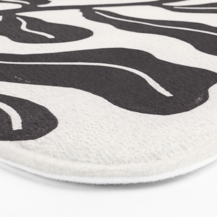 Wind-kissed Plant / Chalkboard Black Bath Mat Gallery Image 3