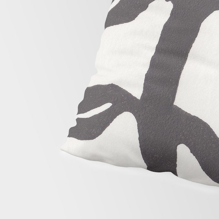 Wind-kissed Plant / Chalkboard Black Pillow Sham Gallery Image 4