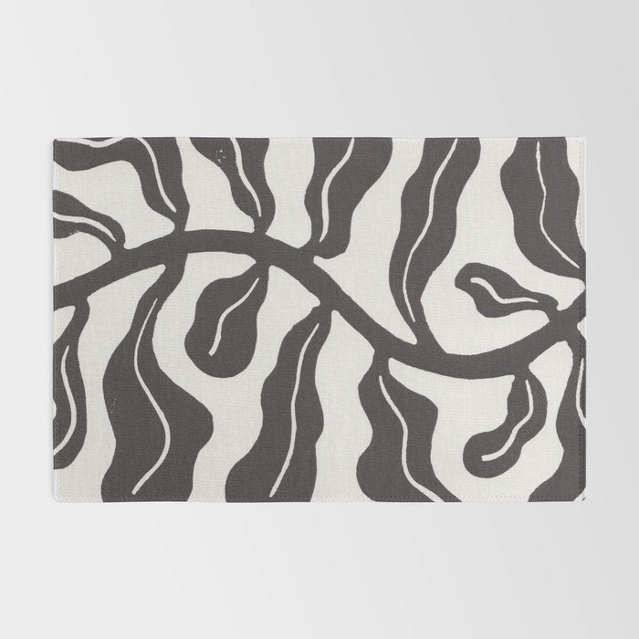 Wind-kissed Plant / Chalkboard Black Rug Gallery Image 2