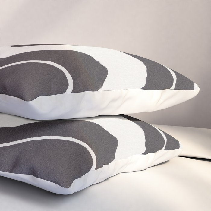 Wind-kissed Plant / Chalkboard Black Pillow Sham Gallery Image 3