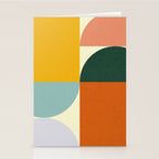 Geometric Abstract Mid Century Modern 4 Stationery Card Gallery Image 2