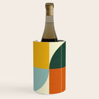 Geometric Abstract Mid Century Modern 4 Wine Chiller Gallery Image 1