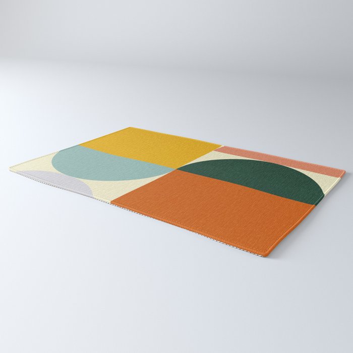Geometric Abstract Mid Century Modern 4 Rug Gallery Image 3