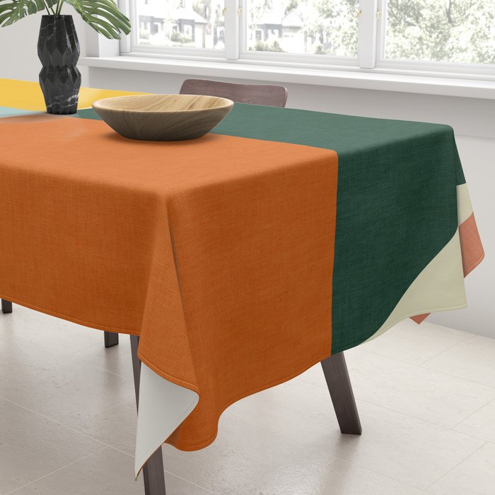Geometric Abstract Mid Century Modern 4 Tablecloth Gallery Image 3