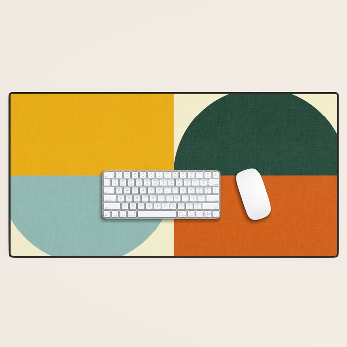 Geometric Abstract Mid Century Modern 4 Desk Mat Gallery Image 1