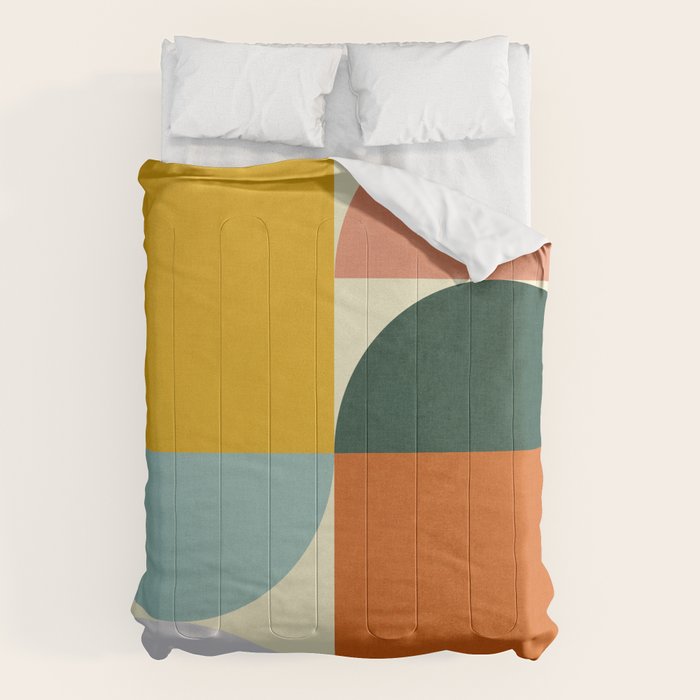 Geometric Abstract Mid Century Modern 4 Comforter Gallery Image 1
