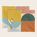 Geometric Abstract Mid Century Modern 4 Placemat Gallery Image 1
