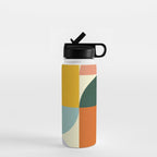 Geometric Abstract Mid Century Modern 4 Water Bottle Gallery Image 1