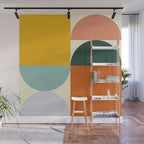 Geometric Abstract Mid Century Modern 4 Wall Mural Gallery Image 1