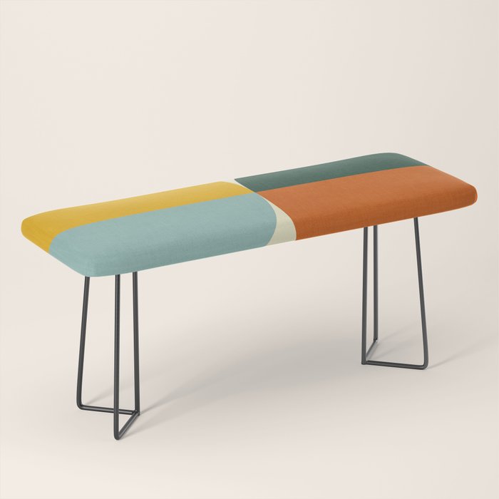 Geometric Abstract Mid Century Modern 4 Bench Gallery Image 1